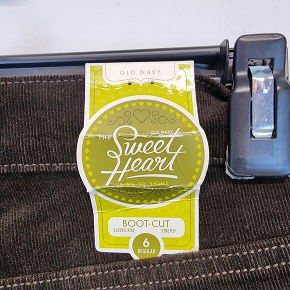 Old Navy Bootcut Corduroy Pants Size 6 Brown Stretch Pockets City 2000s Y2K - Picture 11 of 13